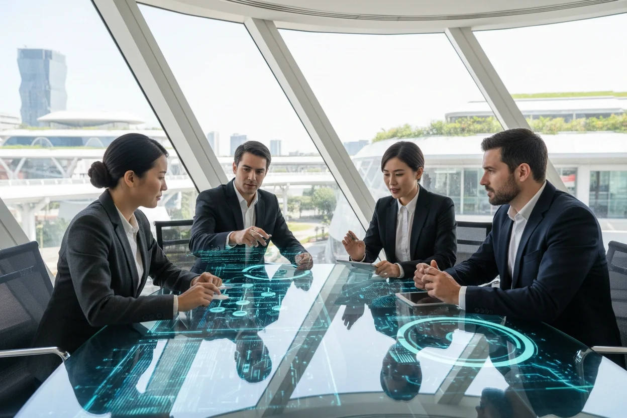Professional image illustrating How Smart Contracts Enhance Business Efficiency