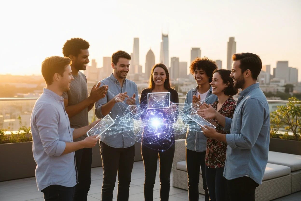Professional image illustrating Networking Tip 1: Leverage Social Media Platforms