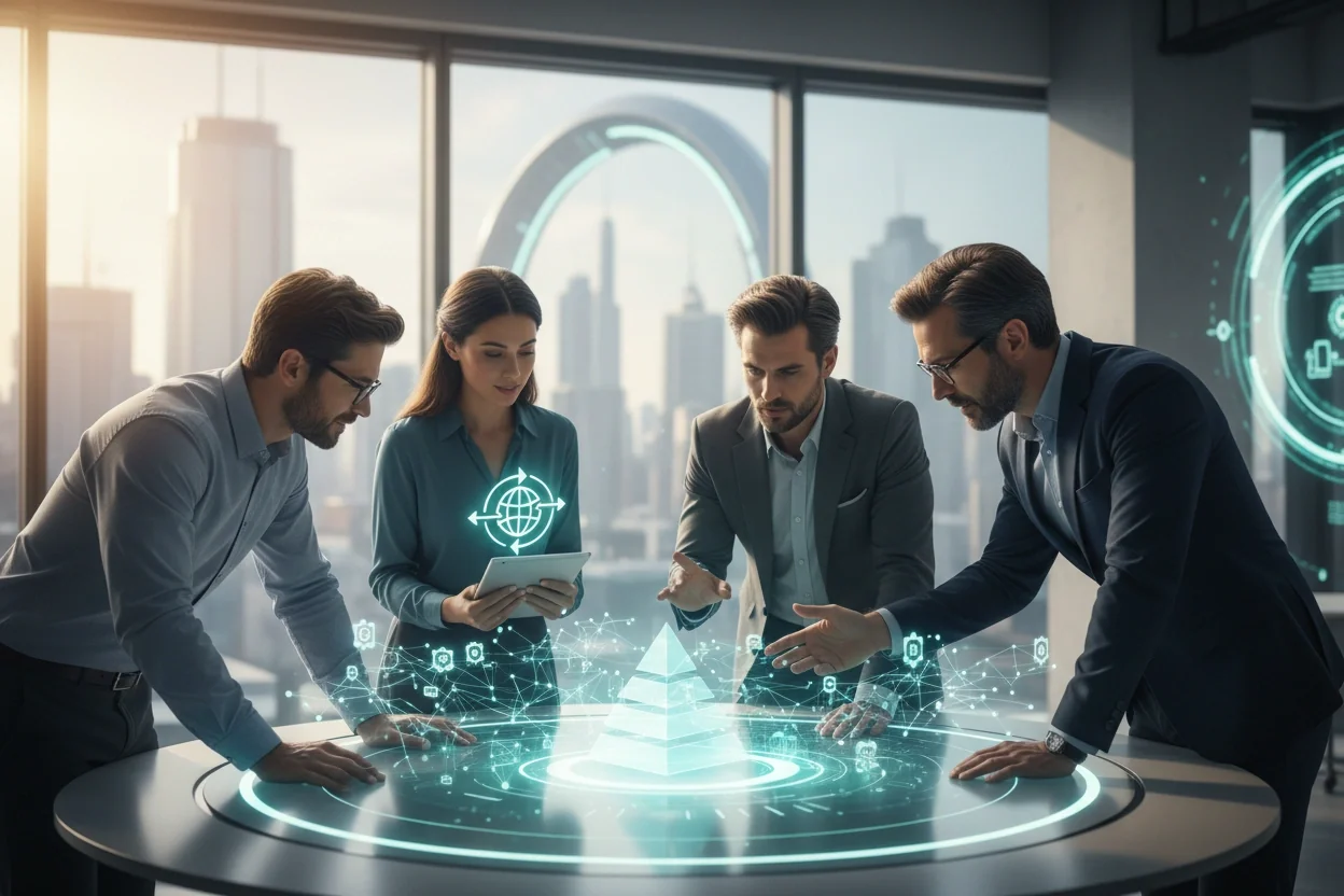Professional image illustrating The Role of Decentralized Finance in Web3 Business Strategy